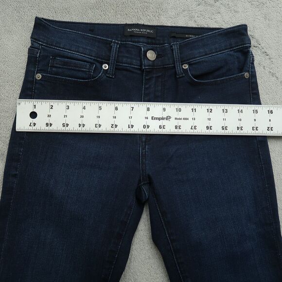 Banana Republic Jeans Womens Size 27 Blue Low-Rise Skinny Denim Pants 27" Inseam - Picture 7 of 16